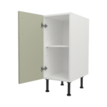 Pre Assembled Modern 350mm fitted kitchen base unit matt sage green