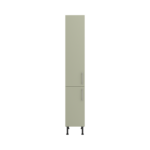 Pre Assembled Modern 350mm Tall Kitchen Larder fitted unit matt sage green