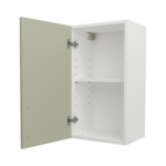 Pre Assembled Modern 400mm fitted kitchen wall unit matt sage green