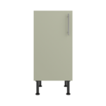 Pre Assembled Modern 400mm fitted kitchen base unit matt sage green