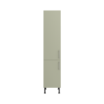 Pre Assembled Modern 450mm Tall Kitchen Larder fitted unit matt sage green
