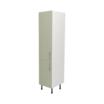 Pre Assembled Modern 450mm Tall Kitchen Larder fitted unit matt sage green