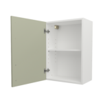 Pre Assembled Modern 500mm fitted kitchen wall unit matt sage green