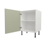 Pre Assembled Modern 600mm fitted kitchen universal base unit matt sage green