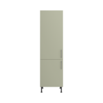Pre Assembled Modern 600mm Tall Kitchen Larder fitted unit matt sage green