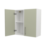 Pre Assembled Modern 700mm fitted kitchen wall unit matt sage green
