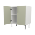 Pre Assembled Modern 700mm fitted kitchen universal base unit matt sage green