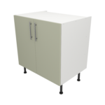 Pre Assembled Modern 800mm fitted kitchen universal base unit matt sage green