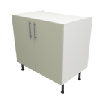 Pre Assembled Modern 900mm fitted kitchen universal base unit matt sage green