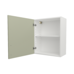 Pre Assembled Modern 600mm fitted kitchen wall unit matt sage green