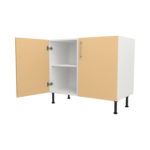 Pre Assembled Modern 1000mm fitted kitchen universal base unit matt yellow