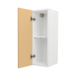 Pre Assembled Modern 250mm fitted kitchen wall unit matt yellow