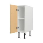 Pre Assembled Modern 250mm fitted kitchen base unit matt yellow