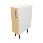 Pre Assembled Modern 250mm fitted kitchen base unit matt yellow