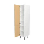 Pre Assembled Modern 400mm Tall Kitchen Larder fitted unit matt yellow