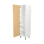 Pre Assembled Modern 500mm Tall Kitchen Larder fitted unit matt yellow