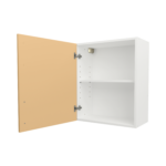 Pre Assembled Modern 600mm fitted kitchen wall unit matt yellow