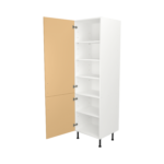Pre Assembled Modern 600mm Tall Kitchen Larder fitted unit matt yellow