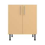 Pre Assembled Modern 700mm fitted kitchen universal base unit matt yellow