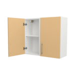 Pre Assembled Modern 800mm fitted kitchen wall unit matt yellow