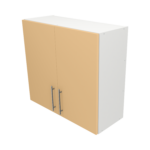 Pre Assembled Modern 800mm fitted kitchen wall unit matt yellow