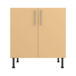 Pre Assembled Modern 800mm fitted kitchen universal base unit matt yellow