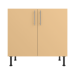 Pre Assembled Modern 900mm fitted kitchen universal base unit matt yellow