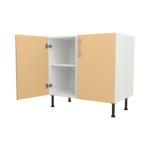 Pre Assembled Modern 900mm fitted kitchen universal base unit matt yellow