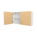 Pre Assembled Modern 1200mm fitted kitchen wall unit matt yellow
