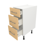 Pre Assembled Modern 350mm fitted kitchen 3 Drawer unit matt yellow