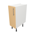 Pre Assembled Modern 300mm fitted kitchen base unit matt yellow