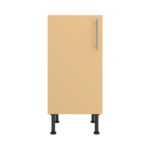 Pre Assembled Modern 400mm fitted kitchen base unit matt yellow