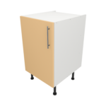 Pre Assembled Modern 500mm fitted kitchen base unit matt yellow