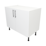 Pre Assembled Modern 1000mm fitted kitchen universal base unit matt white