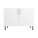 Pre Assembled Modern 1200mm fitted kitchen universal base unit matt white