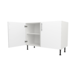 Pre Assembled Modern 1200mm fitted kitchen universal base unit matt white