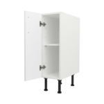 Pre Assembled Modern 250mm fitted kitchen base unit matt white