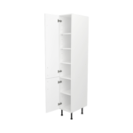 Pre Assembled Modern 350mm Tall Kitchen Larder fitted unit matt white