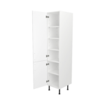 Pre Assembled Modern 450mm Tall Kitchen Larder fitted unit matt white