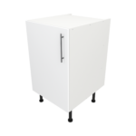 Pre Assembled Modern 500mm fitted kitchen base unit matt white