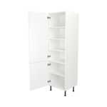 Pre Assembled Modern 600mm Tall Kitchen Larder fitted unit matt white