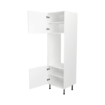 Pre Assembled Modern Double Housing Kitchen Larder fitted Unit Matt white