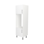 Pre Assembled Modern Double Housing Kitchen Larder fitted Unit Matt white