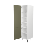 Pre Assembled Modern 500mm Tall Kitchen Larder fitted unit matt agave green