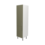 Pre Assembled Modern 500mm Tall Kitchen Larder fitted unit matt agave green