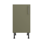 Pre Assembled Modern 450mm fitted kitchen base unit matt agave green