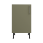Pre Assembled Modern 500mm fitted kitchen base unit matt agave green