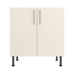Pre Assembled Modern 800mm fitted kitchen universal base unit matt cream