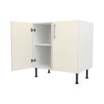 Pre Assembled Modern 800mm fitted kitchen universal base unit matt cream