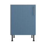 Pre Assembled Modern 600mm fitted kitchen universal base unit matt misty blue